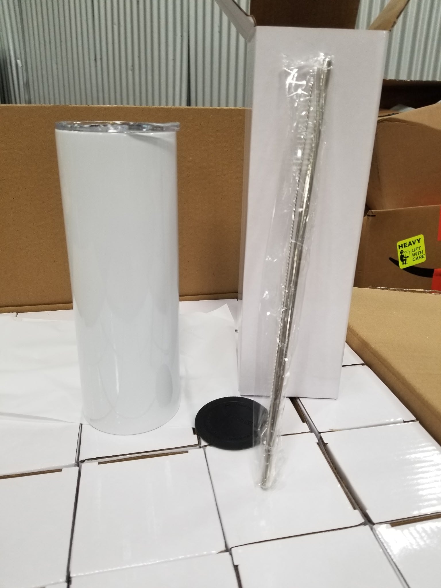 20 OZ skinny tumbler Flat edge